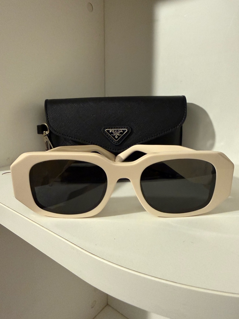 Prada Symbole Sunglasses in Cream